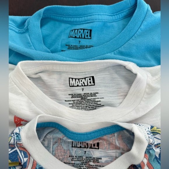 Marvel set of 3 t-shirt, size 7 - Picture 2 of 5